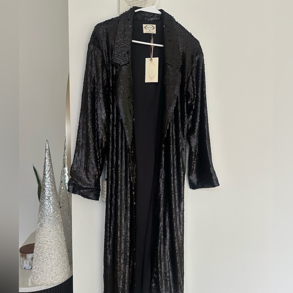 🤩 NWT!! Joyfolie/ Mia Joy sequined Alexia Duster - Picture 3 of 5